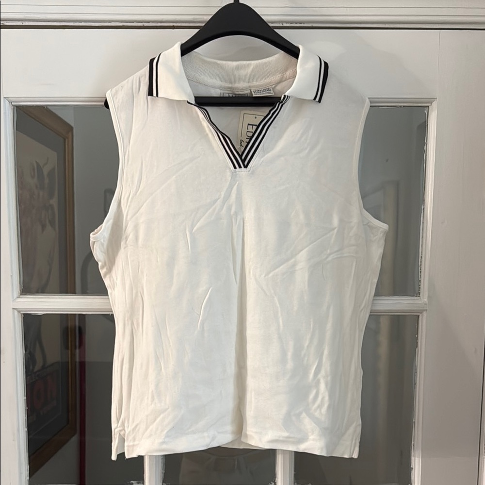 Basic Editions White Top with Black Accents